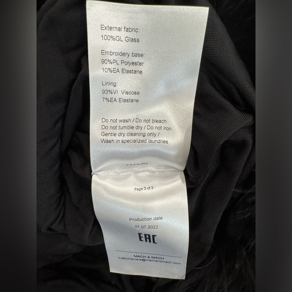 Mach & Mach Glass Embellished and Feather-Trim Mini Dress - Picture 15 of 16